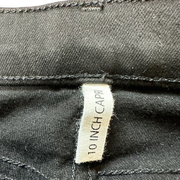 RAG & BONE 10 Inch Capri Black Hampton Jeans Cropped Raw Edge Women's Size 27 - Picture 7 of 10